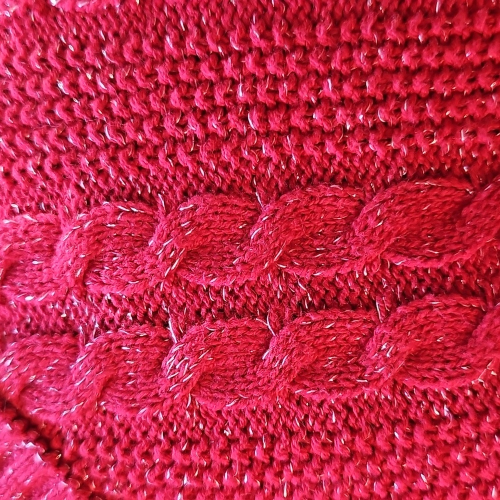 Style & Co. V-Neck Red Sweater Size M - Picture 3 of 5